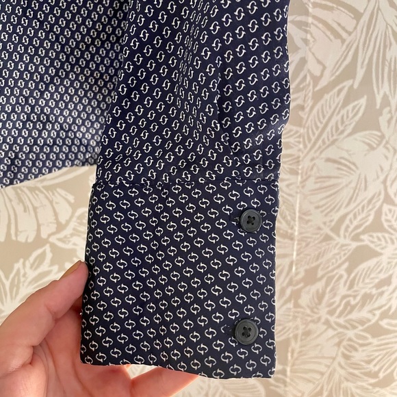 Banana Republic Navy/White Blouse - Picture 4 of 5
